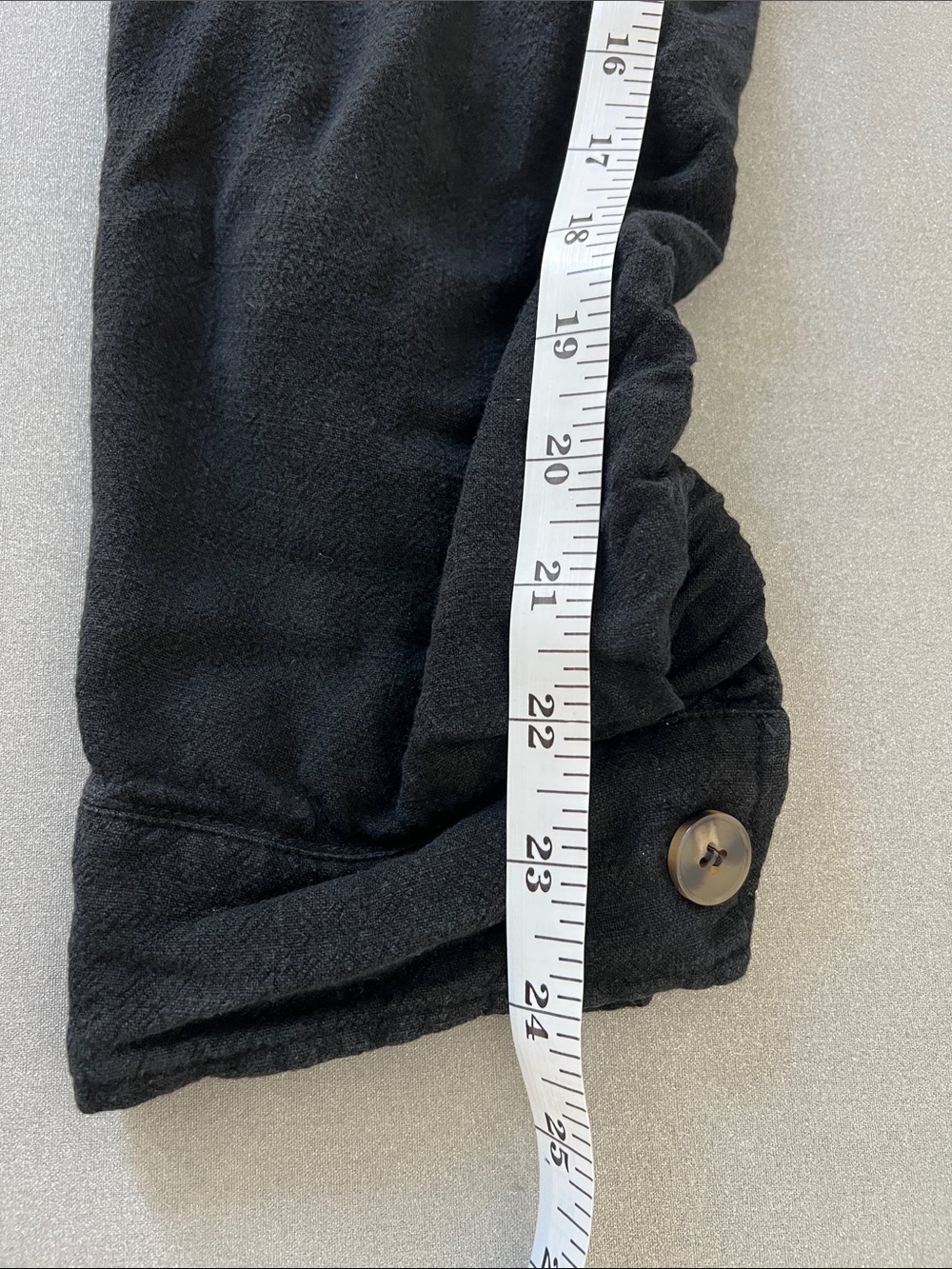 White Birch | Cotton Blend Black Tiered Button-Front Shirt Dress #D90042XL Sz S - Picture 16 of 16